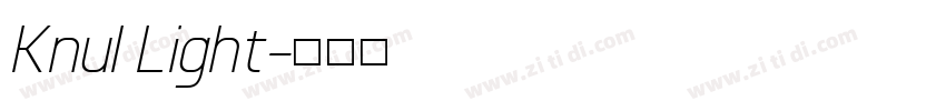 Knul Light字体转换